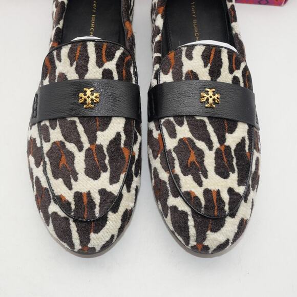 NEW Tory Burch Women's 9.5 Ballet Loafer Leopard Perfect Black Jacquard - Picture 7 of 12
